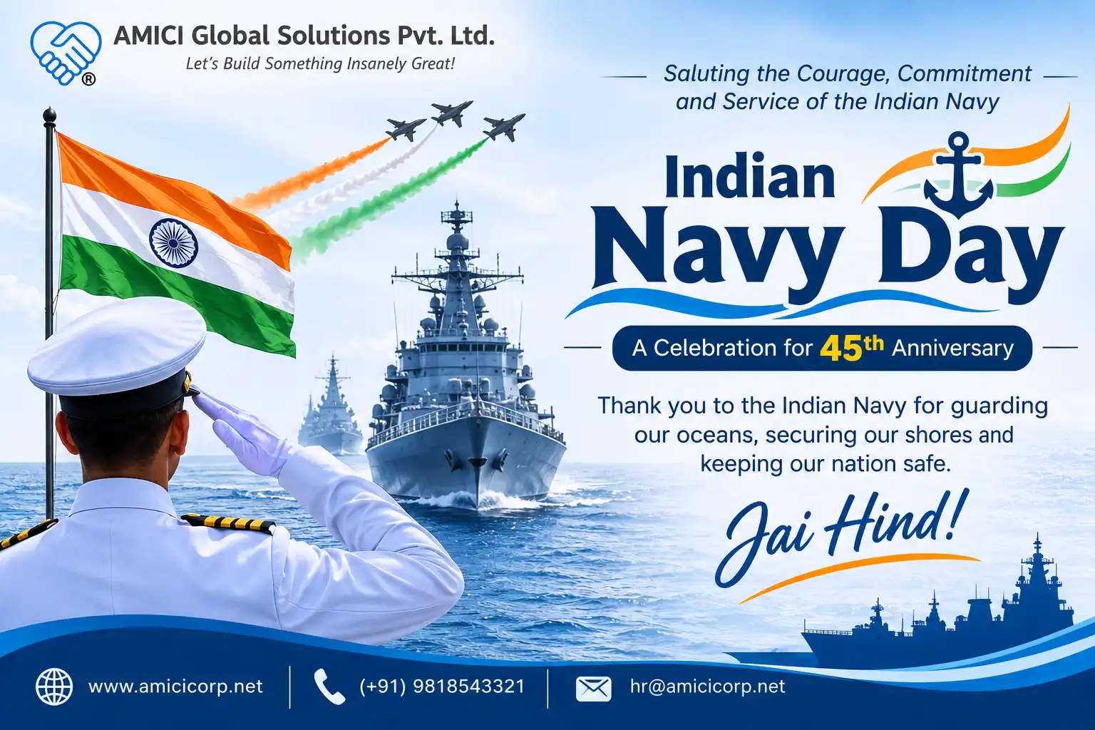 Indian Navy Day - A Celebration for 45th Anniversary